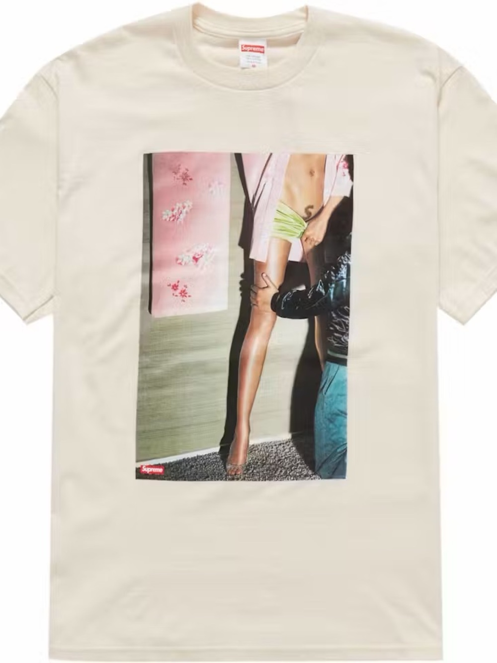 Supreme Graphic Model Tee - Cream with Multicolor Print